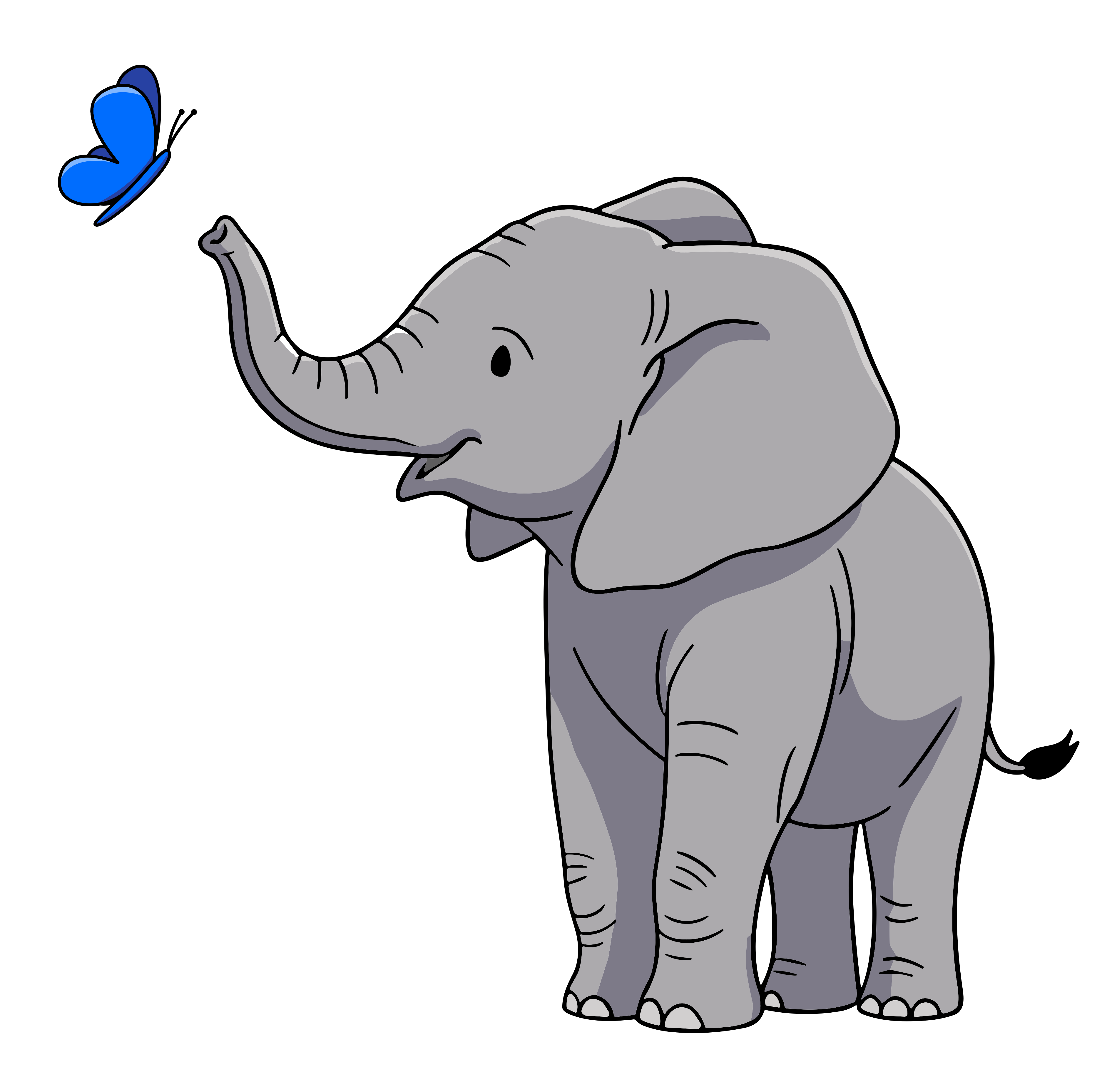 Elephant and Butterfly